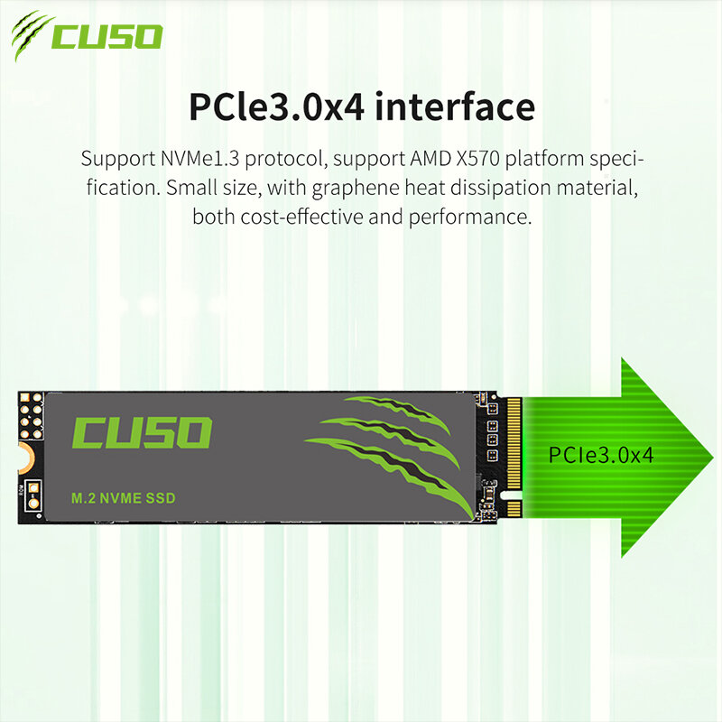 CUSO-disco duro interno para ordenador portátil, dispositivo de almacenamiento M.2 SSD NVM 240GB 250GB 256GB 500GB 1T SSD M2 ssd m.2 NVMe pcie 3.0X4 SSD