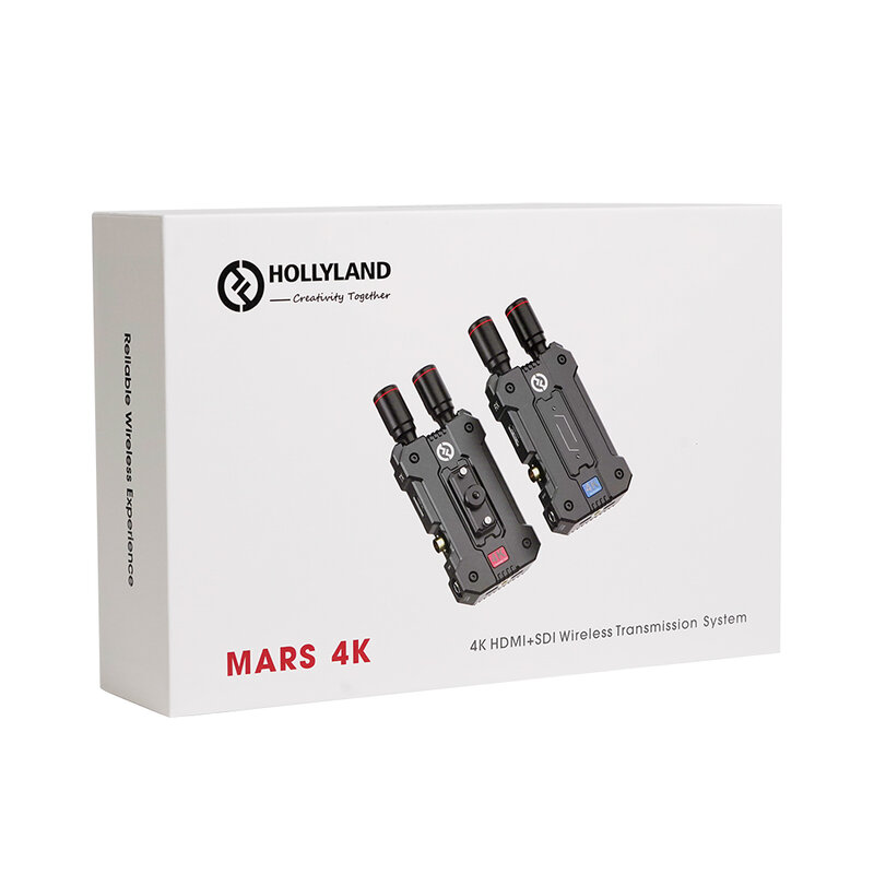 هوللاند المريخ 4K UHD نقل الفيديو اللاسلكي 450ft 150m 0.06s الكمون المنخفض SDI + HDMI جهاز ريسيفر استقبال وإرسال عدة