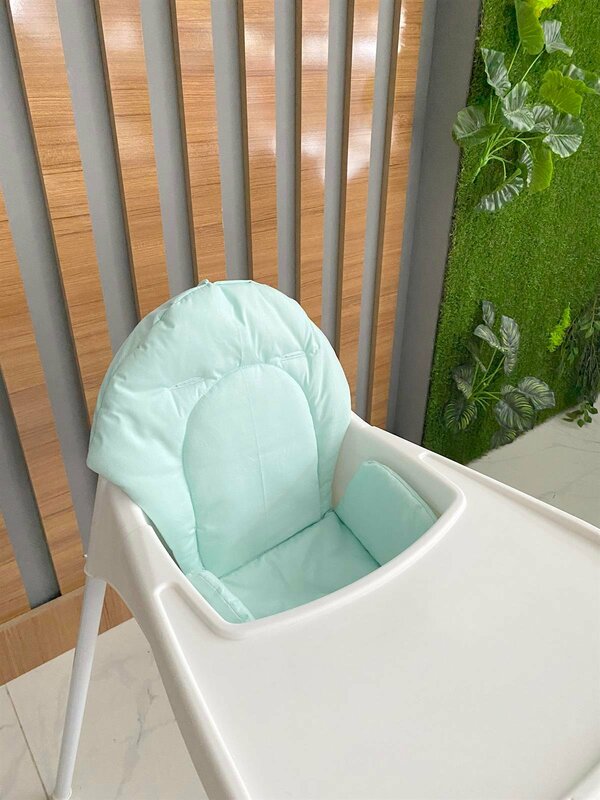 وسادة كرسي عالية يدوية الصنع ، أكوا اللون الأخضر