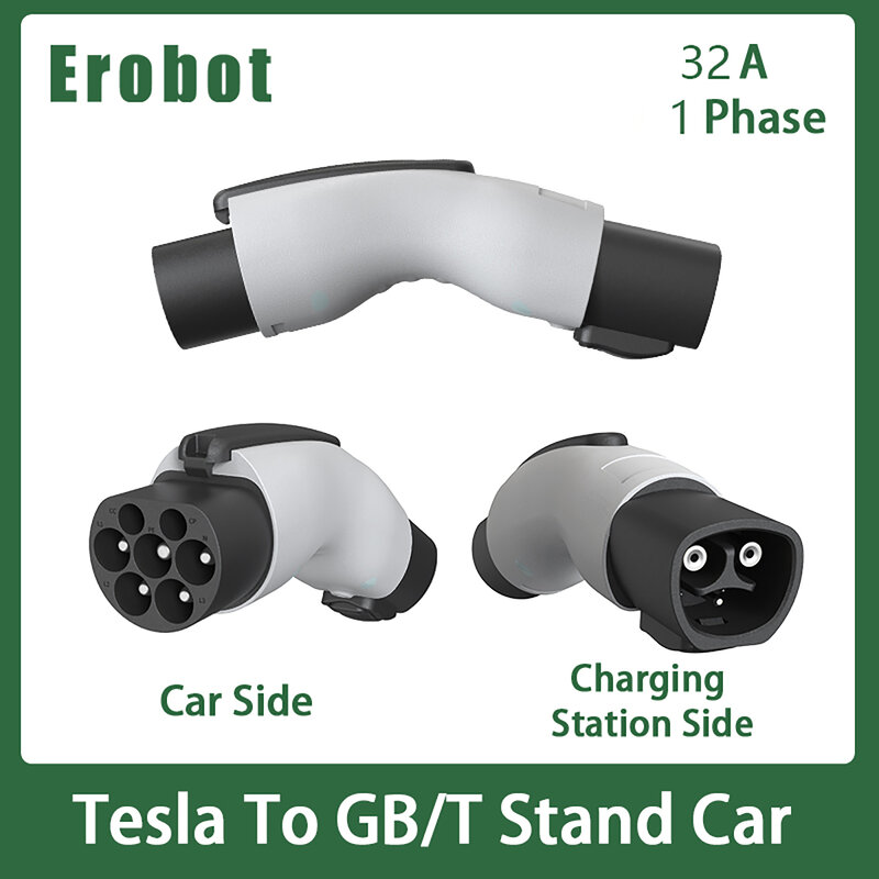 Accesorios de coche eléctrico Tesla Models y 2024 con bloqueo, cargador EV, adaptador Tesla a GBT, todo para accesorios de coche, adaptador EV para coche