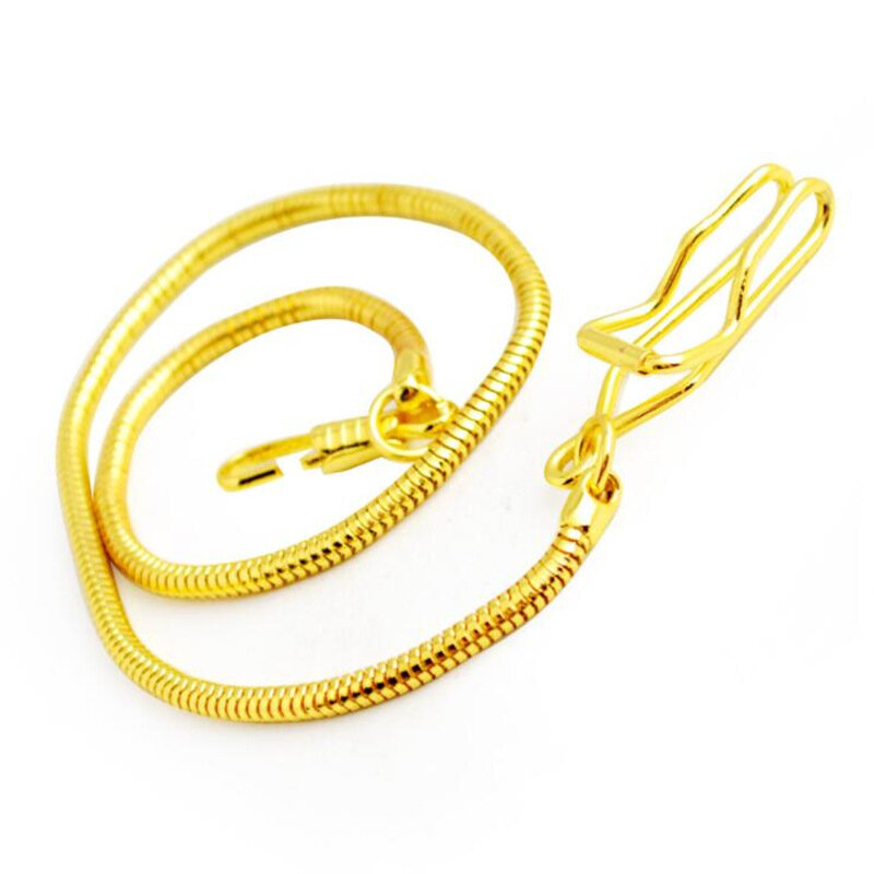 Cadena de aleación de oro y plata con forma de serpiente, colgante de alta calidad para Fob Albert, soporte para reloj de bolsillo, cadena de 38,5 cm