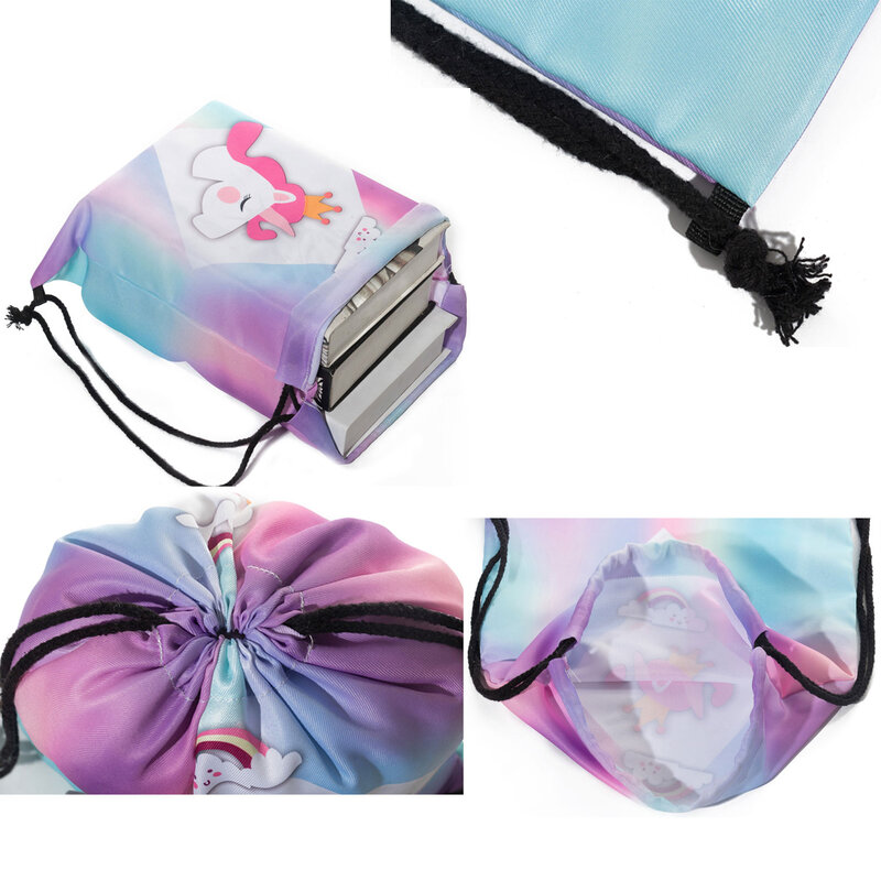 Watercolor Gymnastics Art Print Drawstring Bag for Travel Shoes Holder Gift Daypack Gymnast Storage Women Backpacks For Student