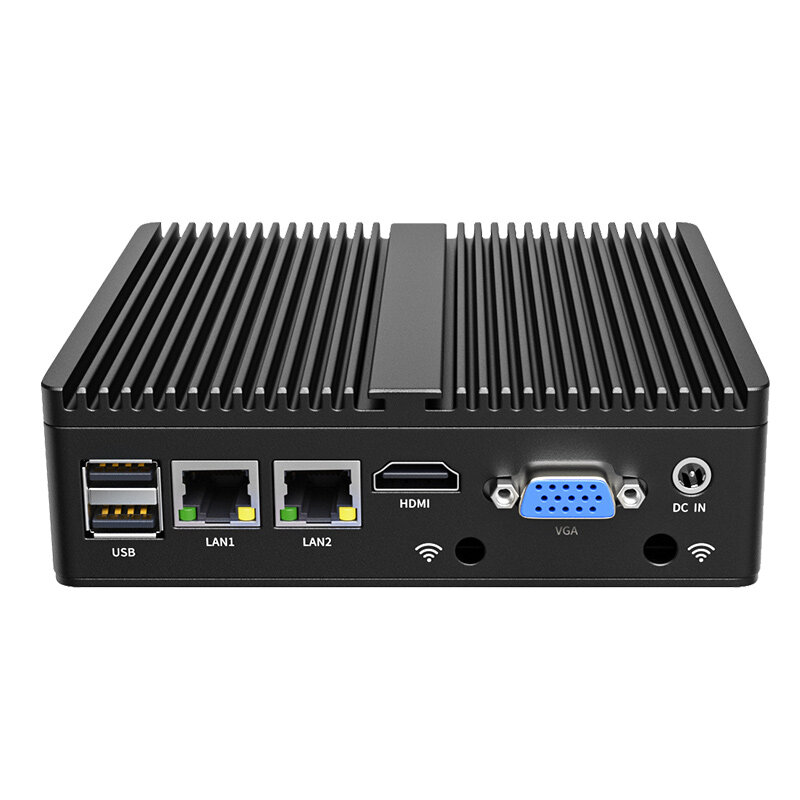 IKuaiOS komputer industri tanpa kipas G30 2LAN Gigabit Ethernet Core i3 i5 untuk otomatisasi IoT Machine Vision DAQ 2xRS232 1168-12