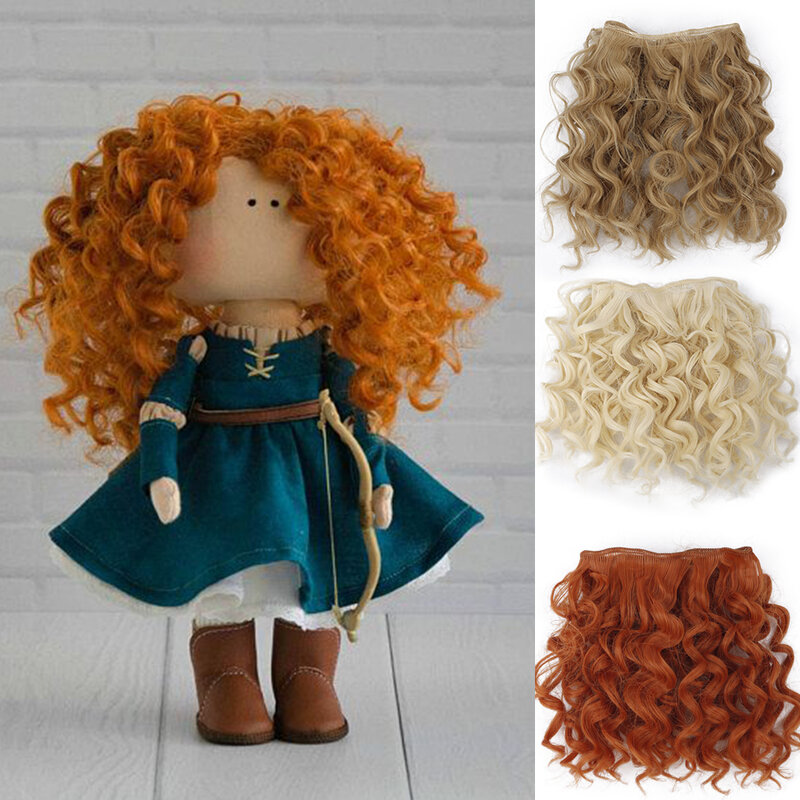15*100cm Hohe Qualität Schraube Lockiges Haar Extensions für Alle Puppen DIY Haar Perücken Hitze Beständig Faser Haar zubehör Spielzeug