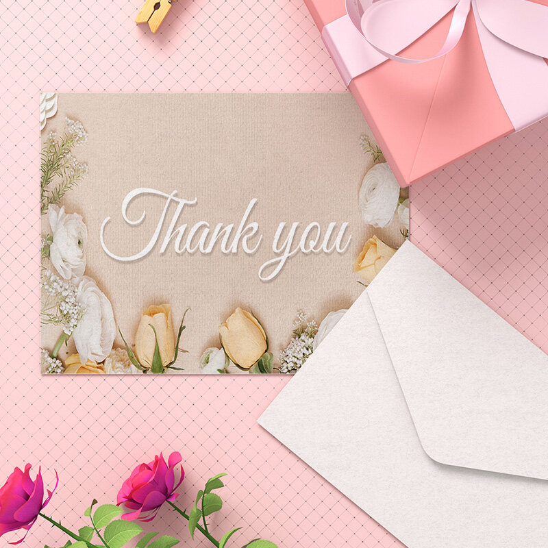 Kartki niestandardowe Kartki z podziękowaniami Niestandardowa wizytówka Spersonalizowane opakowanie z logo dla małych firm Zaproszenia ślubne Pocztówki