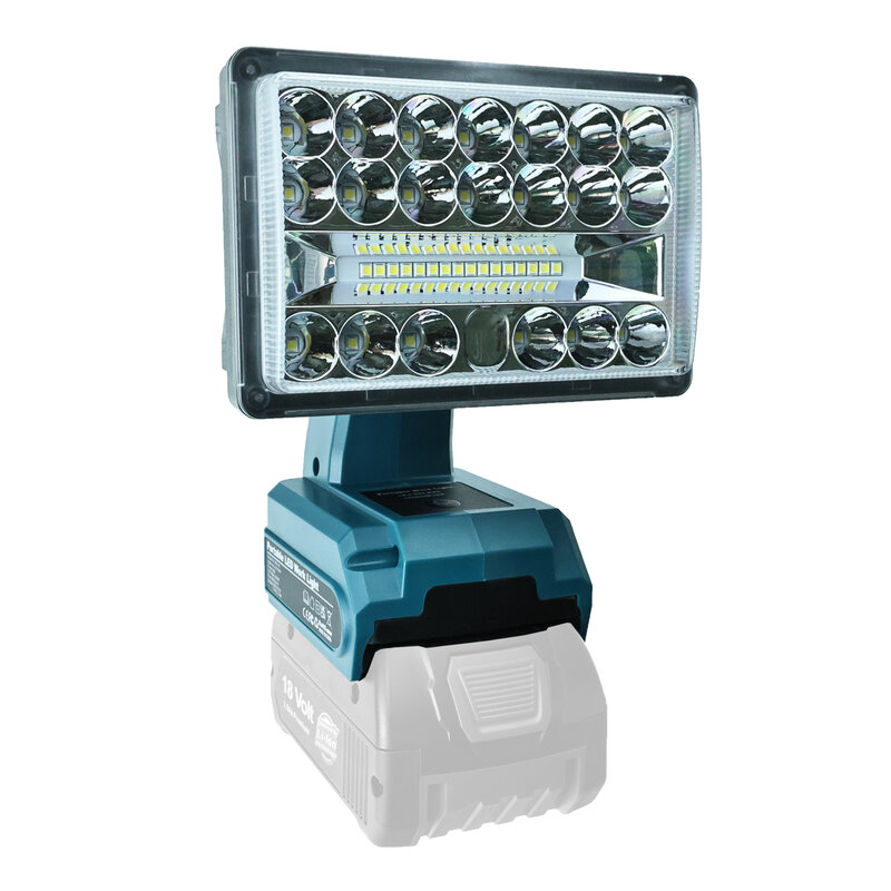 Lámpara de trabajo LED de 5 pulgadas y 28W, foco tipo C, Banco de energía USB para batería de iones de litio Bosch de 18V (sin batería)
