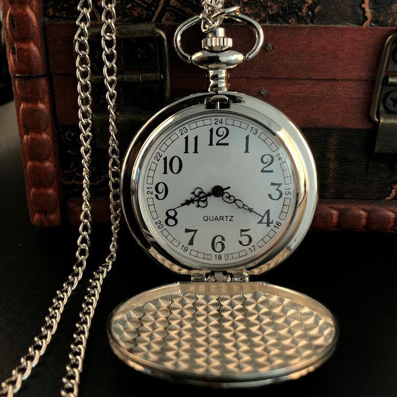 실버 프리미엄 석영 포켓 시계 목걸이, 여성을 위한 패션 우아한 여성 펜던트 체인 시계