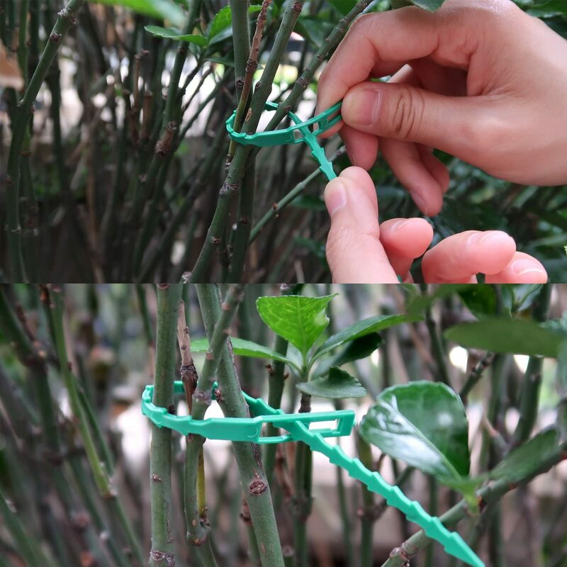 30/50/100/200Pcs Reusable Garden Cable Ties Plant Support Shrubs Fastener Tree Locking Nylon Adjustable Plastic Cable Ties Tools