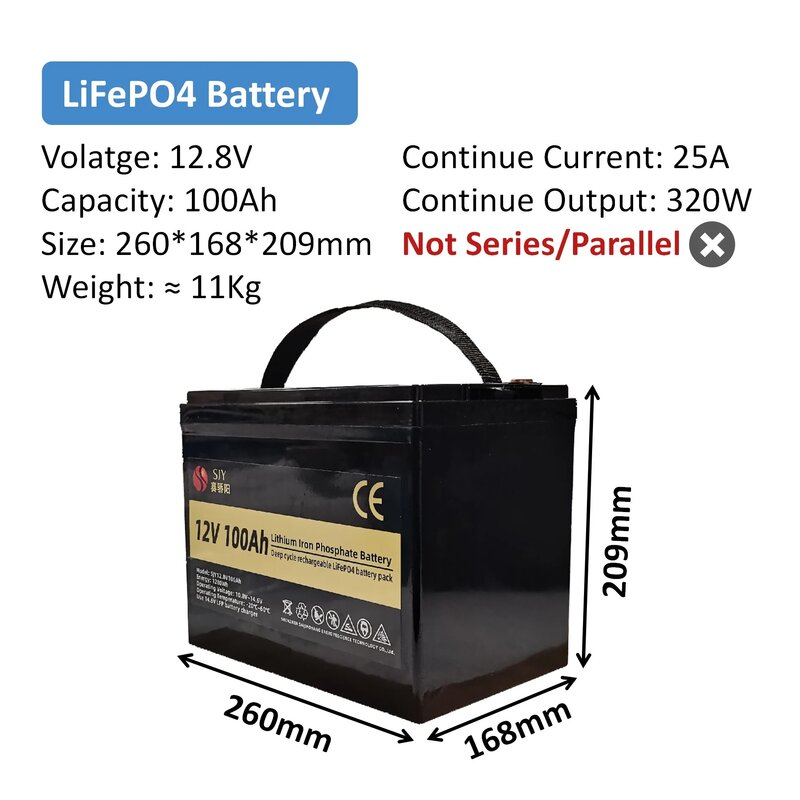 12V 24V 48V 100AH LiFePO4 Battery Pack Lithium Iron Phosphate for Electric Marine Outboard Propulsion Motors 48V Solar System