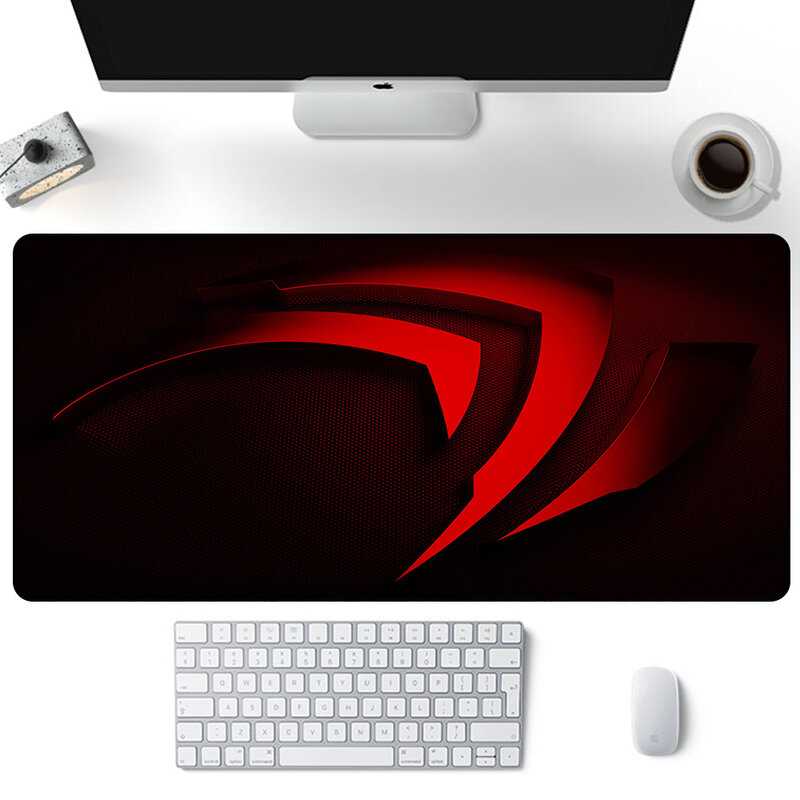 Podkładka pod mysz Nvidia duża podkładka pod mysz gamingową komputer dla graczy XXL komputer biurowy podkładka pod mysz klawiatura silikonowa mata podkładka na biurko Laptop Mausepad