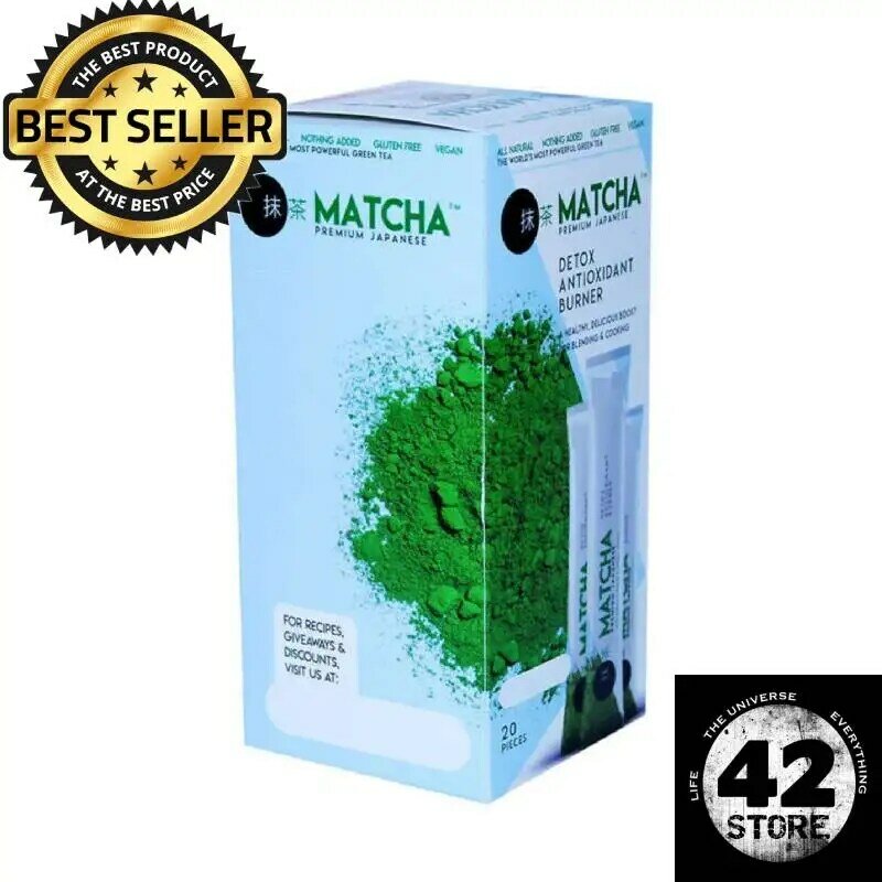 Té Matcha Premium Adelgazante y desintoxicación, 20 bolsas de té en 1 caja