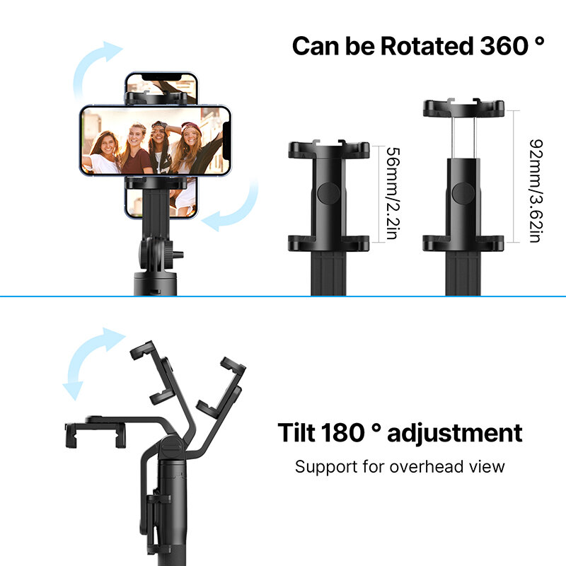 Ulanzi بلوتوث اللاسلكية Selfie عصا ، ترايبود Monopod للهواتف الذكية ، SK-03 ، DSLR كاميرا ، يصلح ل GoPro بطل 12 ، 11 ، 10 ، 9 ، 8 ، Insta 360 ، X3 ، 1.5 متر