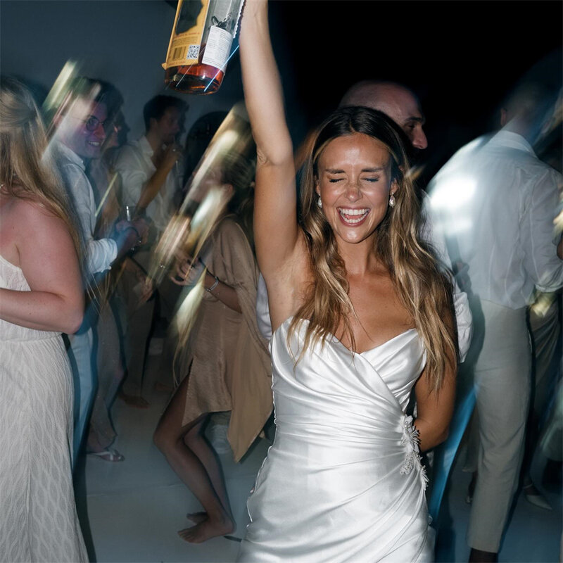 女性のための柔らかいサテンのイブニングドレス,短いイブニングドレス,プリーツのミニドレス,結婚式の後,夏,20073 #