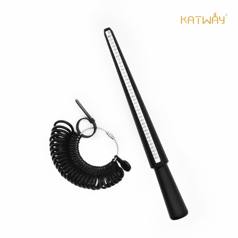 KATWAY-calibrador de anillo profesional, herramienta de dedo de palo de Mandril para fabricación de joyas, tamaño de Reino Unido/EE. UU. Para juego de herramientas de bricolaje