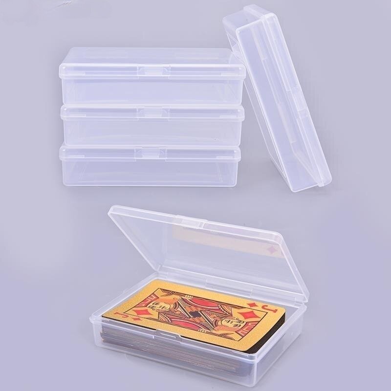 Caja transparente para almacenamiento de joyas, contenedor de 10x7cm para juegos de mesa, 1 unidad