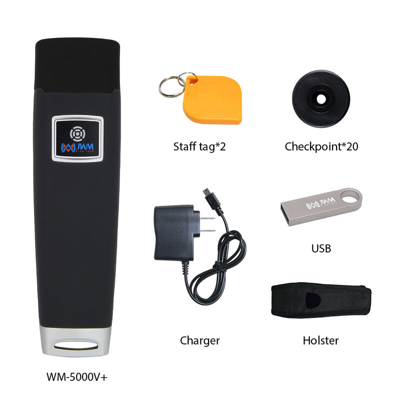 JWM 가드 순찰 시스템, 125kHz RFID 가드, LCD 화면 포함 투어 체크포인트 지팡이, 가드 투어 보안 시스템