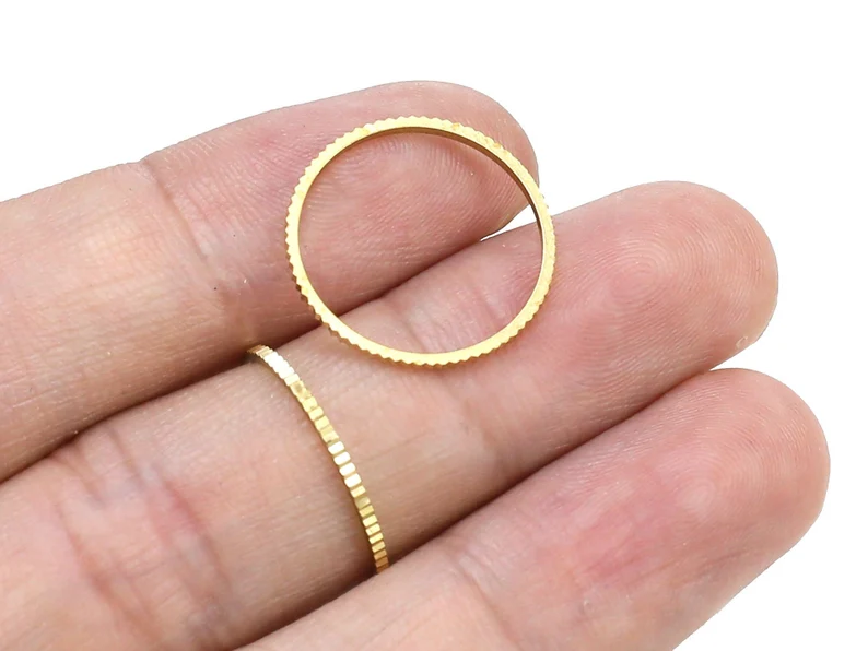 30pcs Brass Finger Rings, Round Earring Charms, Round Circle Connectors, 18mm, 19mm, R2221 R2222 R2223