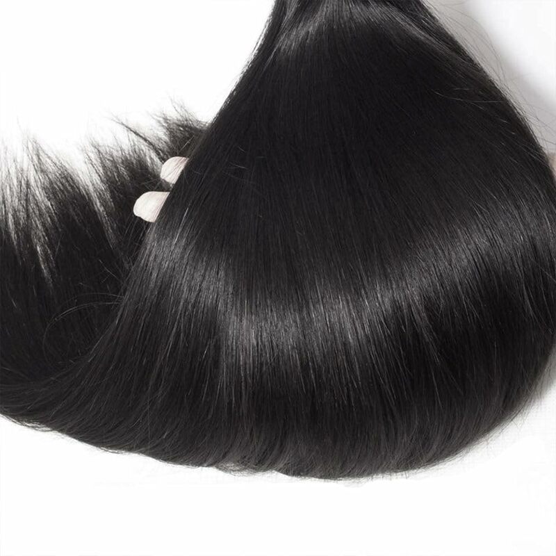 Прямые человеческие волосы Φ 24 26 28 дюймов 100% Необработанные неповрежденные волосы, искусственные волнистые волосы для наращивания волос с двойным переплетением