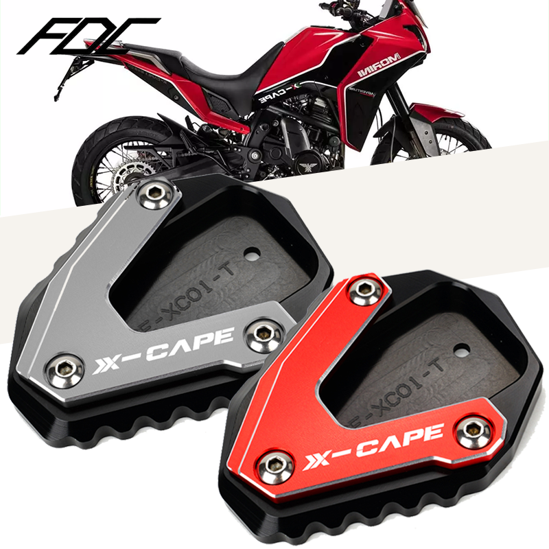 Almohadilla de pata de cabra para motocicleta, accesorios de placa de extensión de soporte lateral de aluminio para Moto Morini XCape X Cape x-cape 650 650X 2022 2023