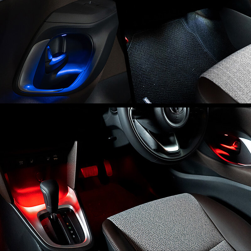 LED Interior Footwell Light for Toyota Mazda Subaru Yaris Camry Corolla accessories glovebox Decorative Illuminator Connector