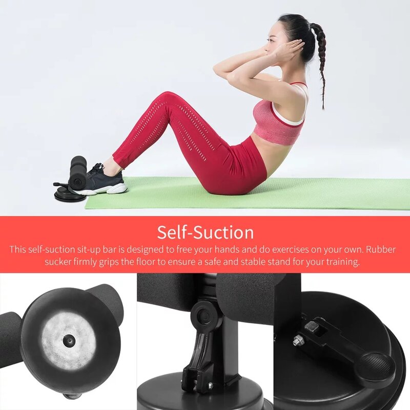 Sport Sit Up Fixator, biegun pionowy, wytrzymałość rdzenia brzucha, trening mięśni, użytkowanie w domu, utrata masy ciała typu ssania