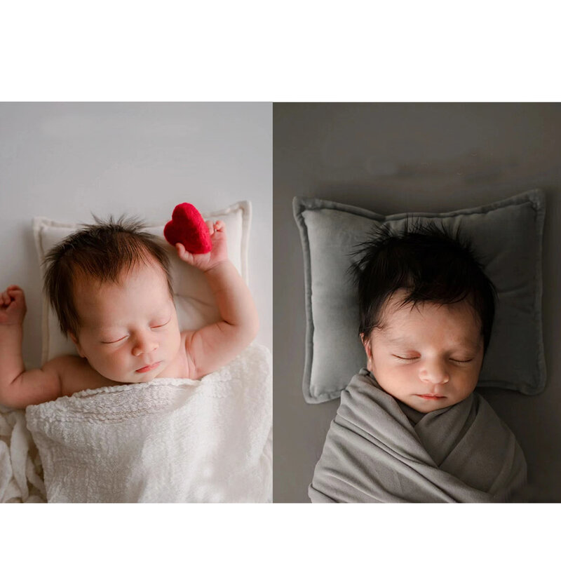 Coussin en velours pour pose de photographie de nouveau-né, oreiller en tissu doux pour bébé fille, accessoire photo, accessoires d'assistance au tournage en studio