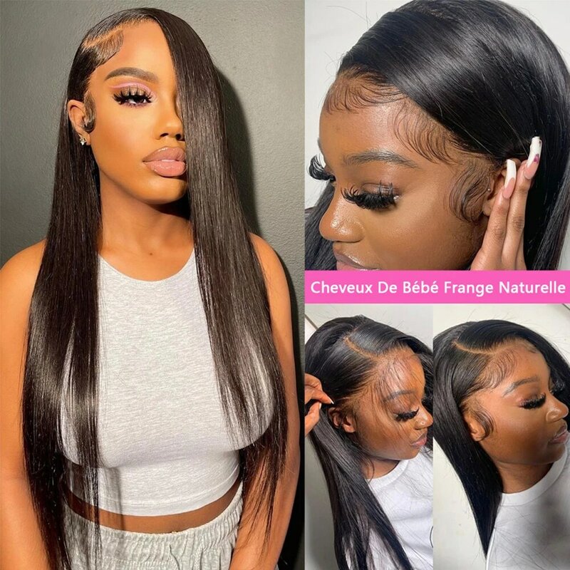 30 Inch 13x4 360 Lace Front Human Hair Wigs Bone Straight Lace Frontal Human Hair Wig for Black Women 4x4 Closure Wig PrePlucked