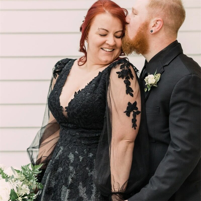15996 # реальные фотографии уникальное черное блестящее Тюлевое свадебное платье А-силуэта для женского свадебного бального платья с аппликацией из бисера