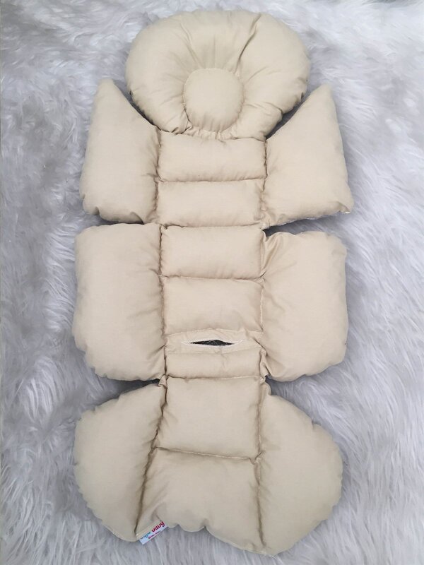 Handmade Brown Star Patterned Baby Stroller Cushion