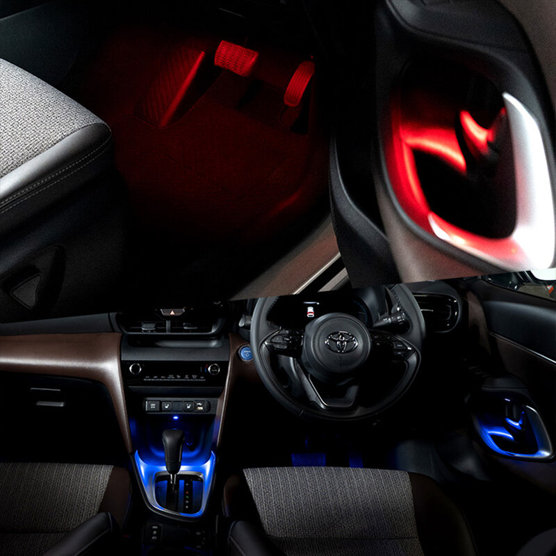 Luz LED Interior de pie para Toyota, Mazda, Subaru, Yaris, Camry, Corolla, accesorios, glovebox, conector de iluminador decorativo