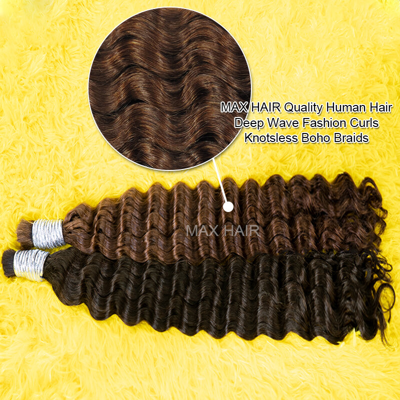 Bulk Human Hair For Braiding Loose Wave Curly No Weft Double Drawn Wholesale Burmese Boho Braids Human Hair Extensions