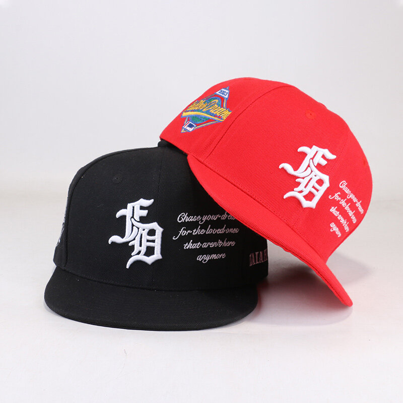 Unisex acrílico Hip Hop vermelho Snapback Hat, adulto ao ar livre Casual Sun Baseball Caps, moda Fastball Cap, homens e mulheres