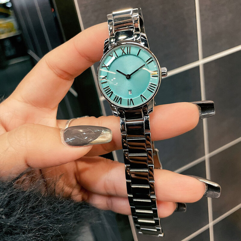 Zegarek AAA dla kobiet luksusowe modne imprezy wysokiej jakości TIFF kwarcowe zegarki zegarek dla pary prezent urodzinowy darmowa wysyłka przedmioty 28mm