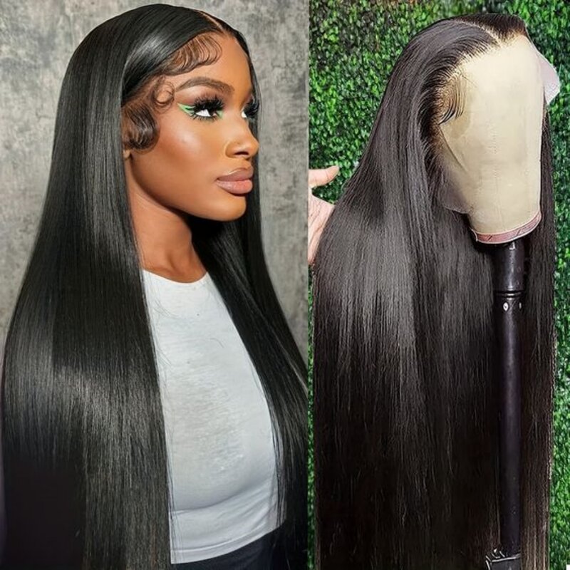 hd lace wig 13x6 human hair  Pre plucked Straight lace frontal wigs 30 40 inch long  choice glueless brazilian wigs on sale