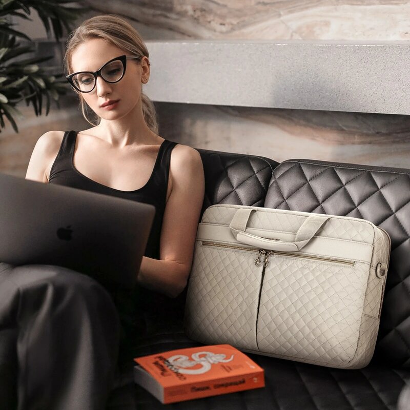 BAGSMART-bolsas para ordenador portátil de 15,6/17,3 pulgadas para mujer, maletín de hombro para oficina, viaje, negocios, Notebook