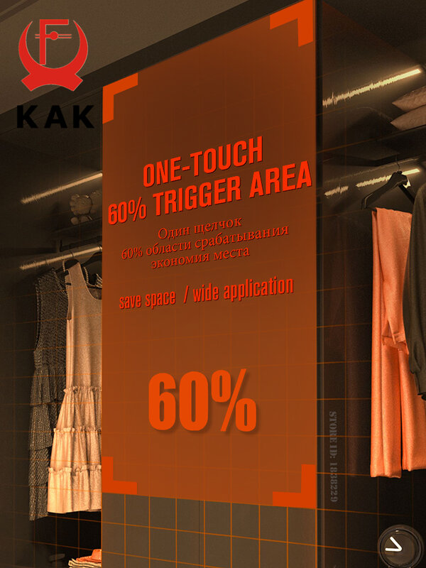KAK – poignées de porte automatiques à fermeture souple, attaches cachées pour l'ouverture de l'armoire, amortisseur pour garde-robe