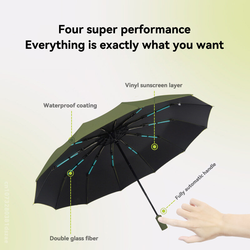 Большой зонт Xiaomi MIJIA с 24 косточками, мужские и женские зонты с защитой от дождя и УФ-лучей, Автоматические Складные деловые ветрозащитные