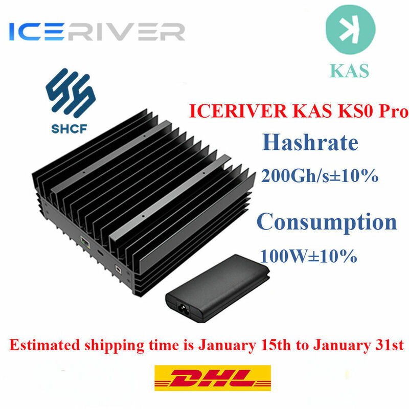 IceRiver-KAS KS0 PRO Asic Miner avec PSU, 200Gh/S, OO, 4 GET 2 FREE