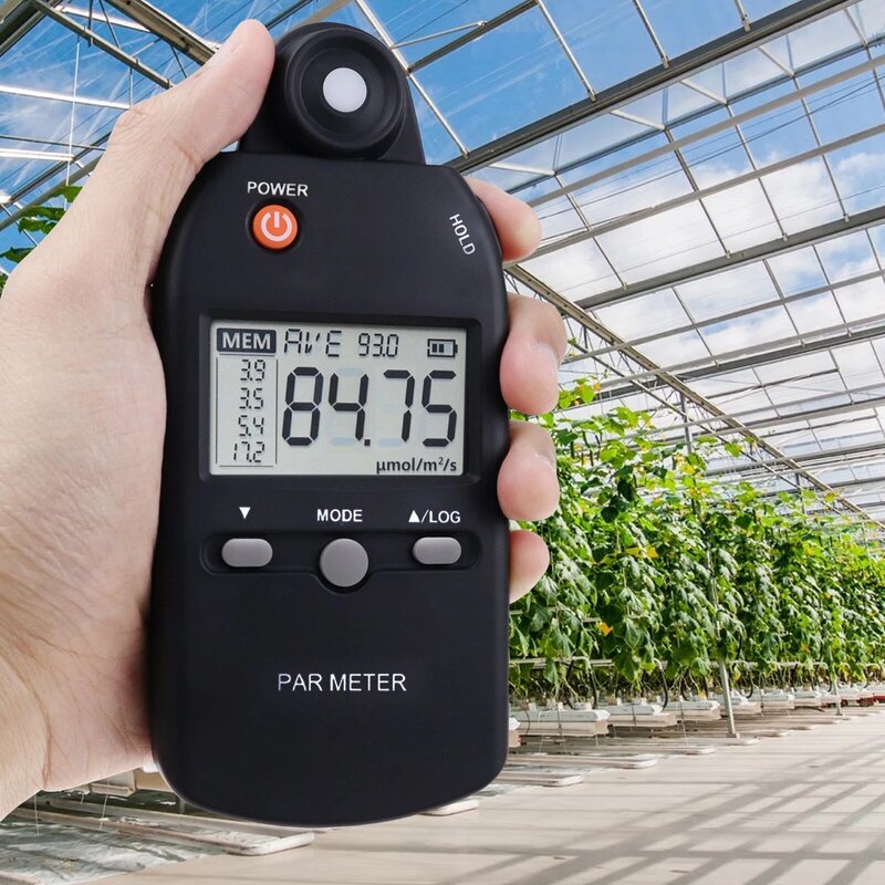 مقياس لوكس الطيف الكامل ، مستشعر الكم PPFD ، وظيفة تسجيل سهلة الاستخدام ، داخلي ، خارجي ، نبات ، مقياس ضوء