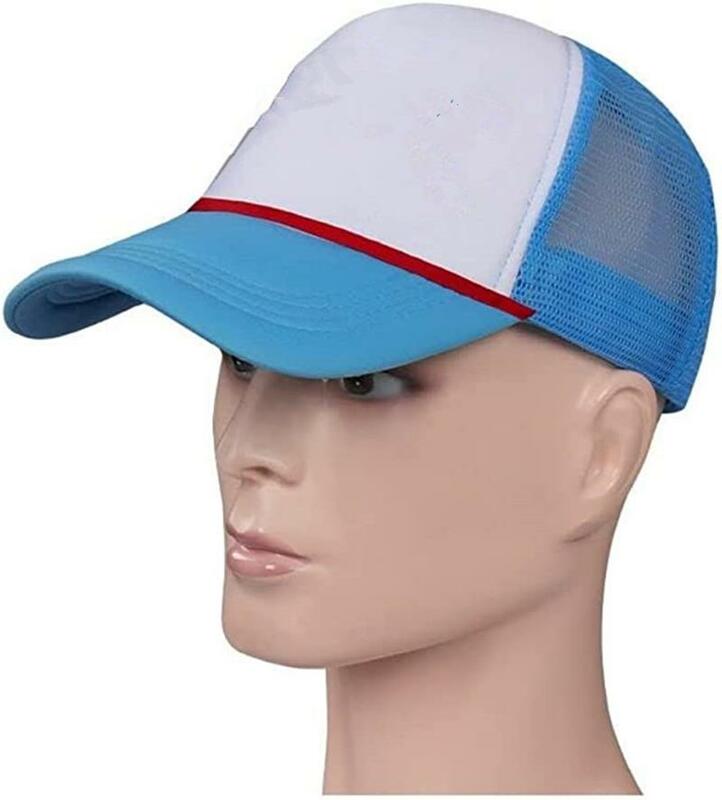 Cappello da camionista berretto da Baseball in rete cappello da Costume Cosplay per uomo donna bambini Halloween abbigliamento sportivo Casual blu