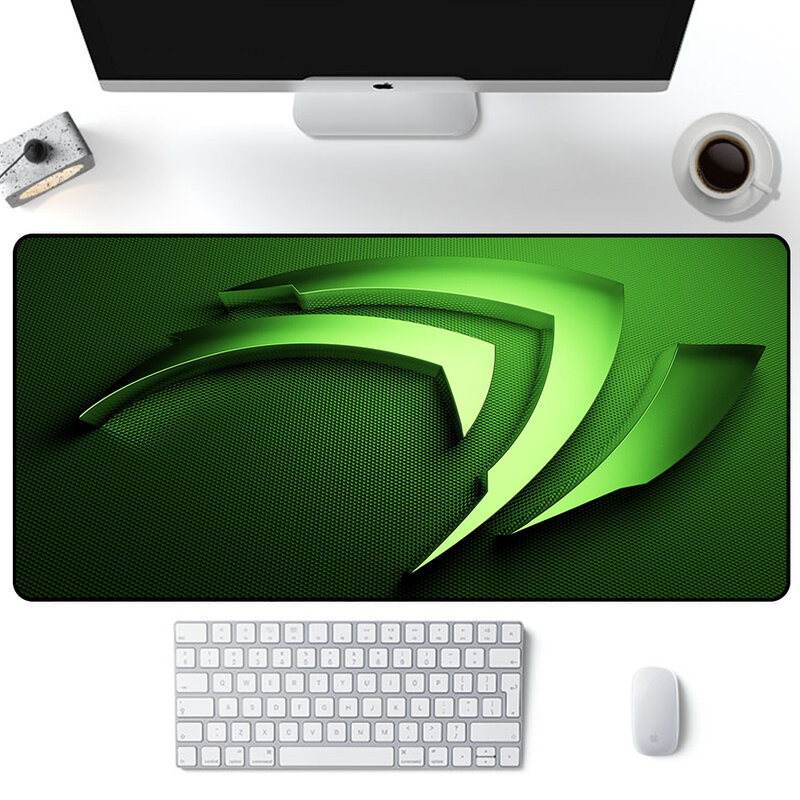 Nvidia mouse pad grande jogo mousepad pc gamer xxl computador escritório tapete do rato de silicone teclado tapete de mesa portátil mausepad