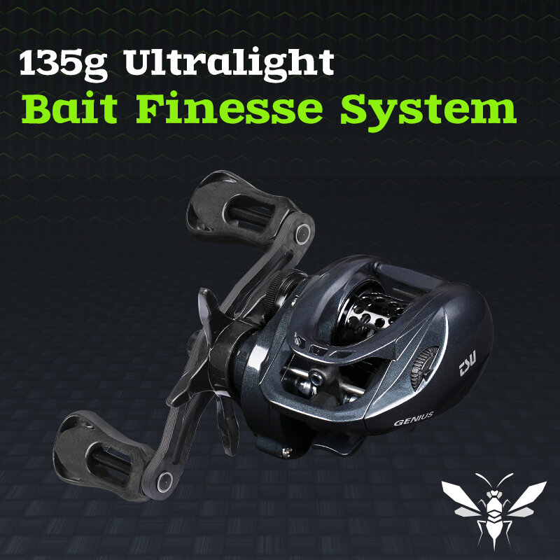 TSURINOYA 135g Ultra light Baitcasting Fishing Reel GENIUS 50H ELF 50 6.5g Spool 6.4:1 8:1 Bait Finesse Light Game Casting Reel