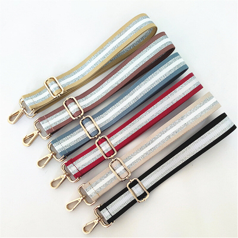 Shoulder Strap for Bag Handles Crossbody Colored Stripe Purse Belt Bag Replacement Fabric Strap Adjustable Decorative Straps