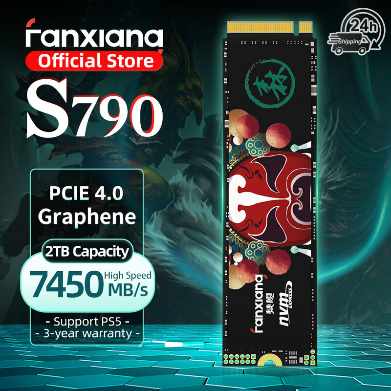 Fanxiang S500Pro/S690/S790 M.2 SSD 256GB 512GB 1TB 2TB 4TB PCIe M.2 NVMe Internal Solid State Drive untuk Laptop Desktop