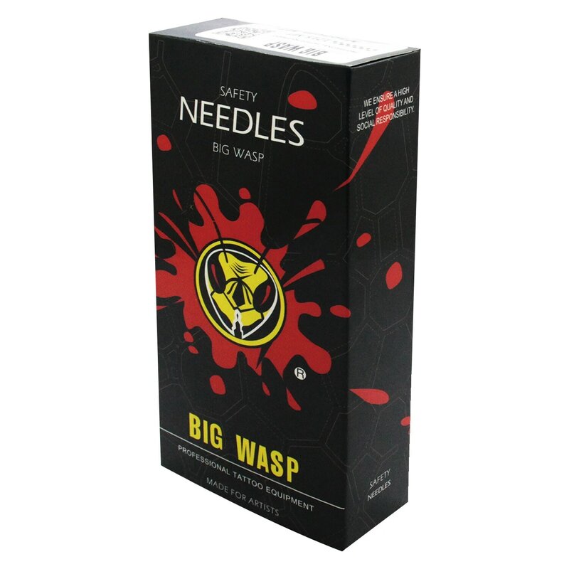 BIGWASP agujas de tatuaje Premium, desechables y esterilizadas, perfectas para máquina PMU y artistas expertos, 50 unids/lote por caja