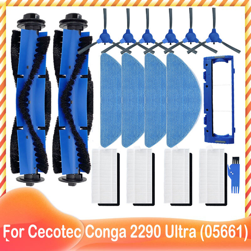 Per Cecotec Conga 2290 Ultra 05661 Robot aspirapolvere ricambi accessori spazzola laterale principale filtro Hepa Mop Rag