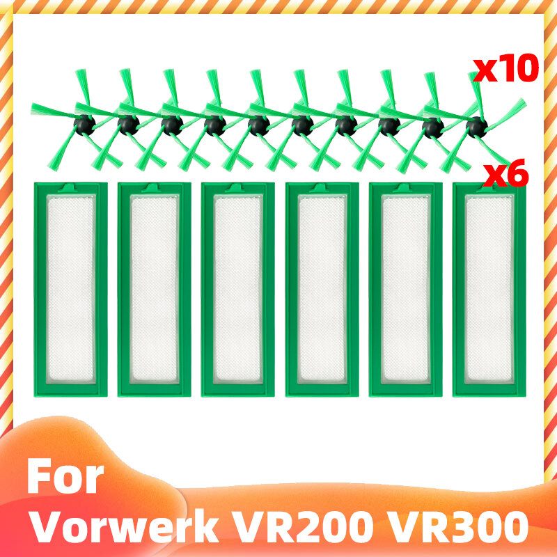 Sikat Samping Filter Hepa Cadangan untuk Penggantian Pembersih Vakum Robot Vorwerk Kobold VR200 VR300