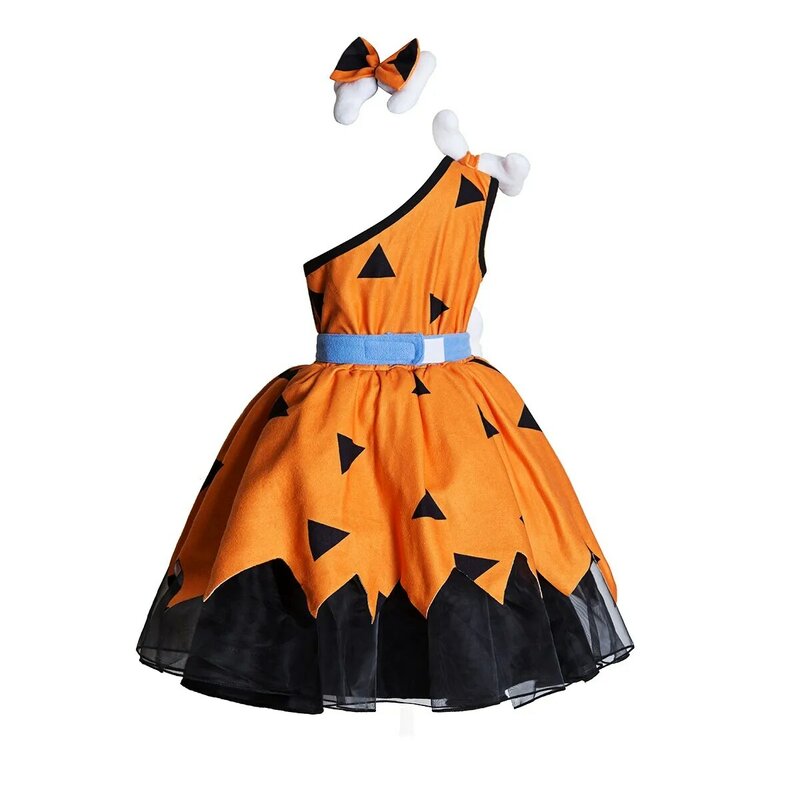 Платье, вдохновленное галькой, наряд для девочки, бамбуковый наряд, костюм для доисторической пещеры, костюм для девочки, костюм для Хэллоуина с галькой