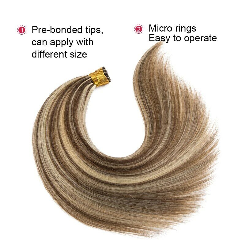 I Tip Hair Extension Steil Human Hair Extension 40G 50G Per Set Capsule Keratine Natuurlijke Fusion Human Hair Extensions Ombre