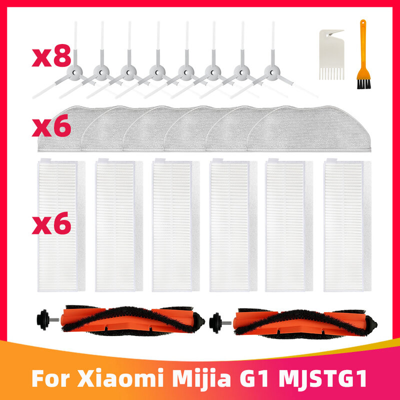 Pièces de rechange pour aspirateur robot Xiaomi, brosse latérale principale, filtre Hepa, chiffon grill, compatible avec les modèles ata jia G1 MJSTG1 Mi, SKV4136GL Essential